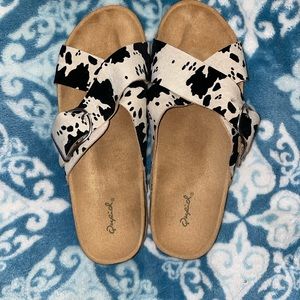 Cow Print sandals